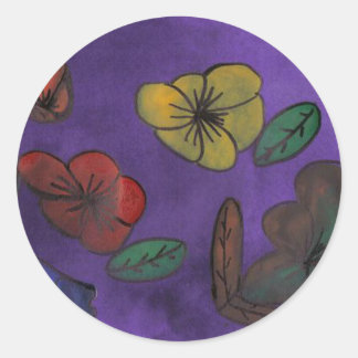 bloemen ronde sticker