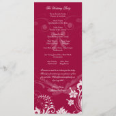  Bloemen Rood en Wit Trouwprogramma Programma (Achterkant)