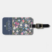  Bloemen Roos Gepersonaliseerde Wildflower Bagagelabel (Voorkant horizontaal)