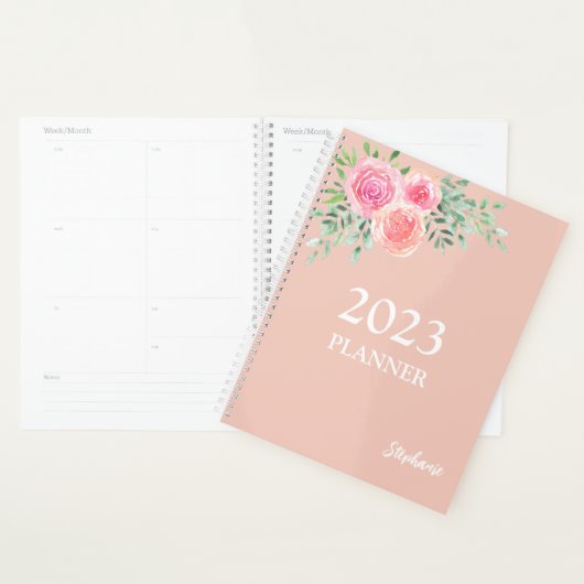 Bloemen Roos Goud Planner (Display)