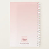 Bloemen roos gouden blozen bordeaux bruiloft planner (Achterkant)