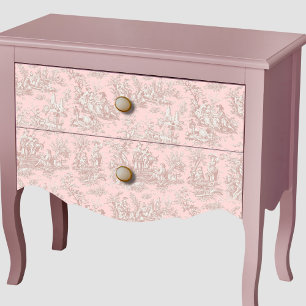 Bloemen roos Gouden Toile de Jouy Tissuepapier