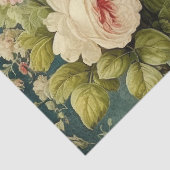 Bloemen Roos Groen Decoupage Tissuepapier (Detail)