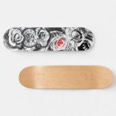Bloemen Roos Klock Birth Vader Kind Skateboard (Horizontaal)