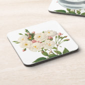  bloemen Roos van het Blush Noisette Bier Onderzetter (Linkerzijde)