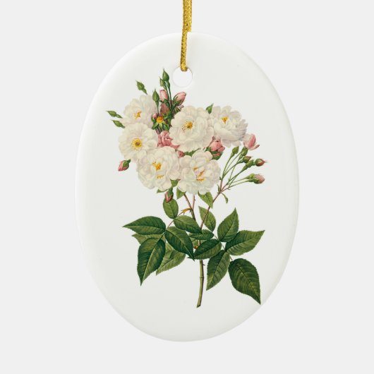 bloemen Roos van het Blush Noisette Keramisch Ornament (Voorkant)