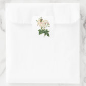  bloemen Roos van het Blush Noisette Vierkante Sticker (Tas)