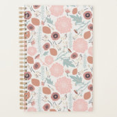 Bloemen Roze Blauw Botanisch Planner (Voorkant)