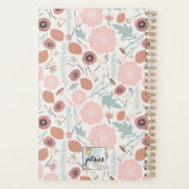 Bloemen Roze Blauw Botanisch Planner (Achterkant)