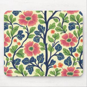  Bloemen Roze Bloemen Weelderig Groen Bladerdek Muismat
