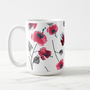 Bloemen roze bloemen wrap koffiemok