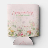 Bloemen Roze Bruiloft Bachelorette Party Blikjeskoeler (Achterkant)