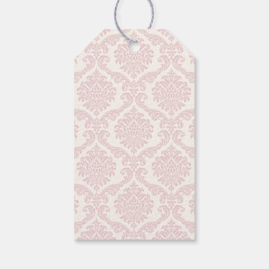 Bloemen Roze Carriage Princess Baby shower Favor Cadeaulabel (Achterkant)