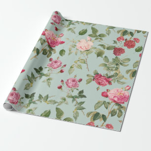Bloemen Roze Country Roos Cadeaupapier