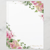 Bloemen Roze Elegant Aanpasbaar  (Voorkant / Achterkant)