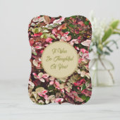 BLOEMEN/ROZE EN GROENE KLEUREN DANK JE WEL KAART (Staand voorkant)