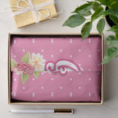 Bloemen Roze en White Polka Dot Happy Mothers Day Tissuepapier (Geschenk)