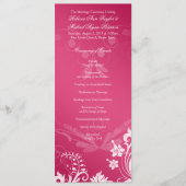 Bloemen Roze en Wit Trouwprogramma Programma (Voorkant)