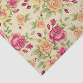  bloemen Roze gele rozen Tissuepapier (Detail)