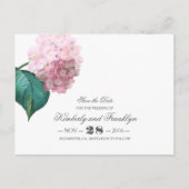 Bloemen Roze Hydrangea Save the Date Aankondigingskaart (Voorkant)