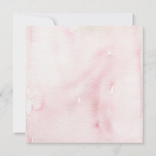 Bloemen Roze Kreeft Doop Uitnodiging (Achterkant)