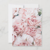 Bloemen Roze Magnolia bruiloft uitnodiging (Achterkant)