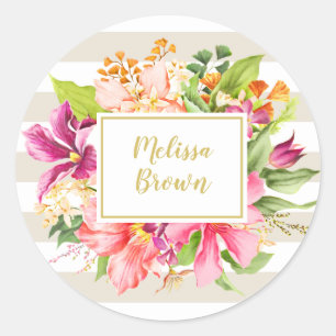  bloemen Roze Pastel Chic Elegant Sticker