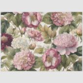 Bloemen  Roze Pioen Hydrangea Decoupage Tissuepapier (Voorkant)