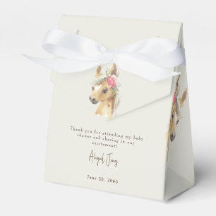 Bloemen Roze Pony & Koe Baby shower Bedankdoosjes