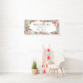 Bloemen Roze Rose Bloemen BOHO Oh Baby Meisje Douc Spandoek (Insitu)