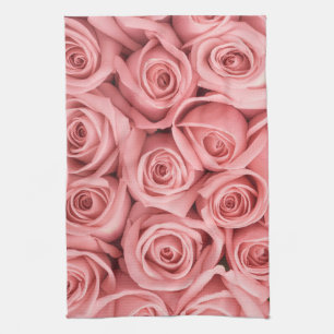 Bloemen   Roze rozen Theedoek