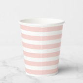 bloemen Roze stripes Monogram Baby shower Papieren Bekers (Rechts)