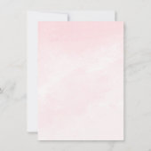 Bloemen Roze Waterverf Meisjes Baby shower Kaart (Achterkant)