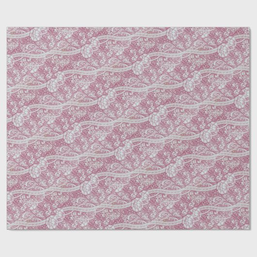  Bloemen Roze Wit John Henry Dearl Cadeaupapier (Vlak)