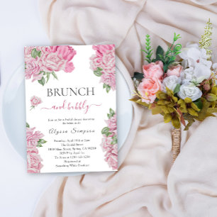 Bloemen rozen Brunch en bubbels Kaart