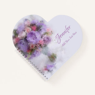 Bloemen Rozen Elegant Oil Painting Modern Sjabloon Notitieboek