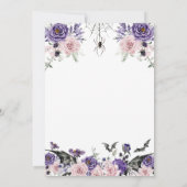 Bloemen rozen Gothic Romantische Halloween bruilof Save The Date (Achterkant)