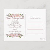 Bloemen Rozen Housewarming Uitnodiging (Achterkant)