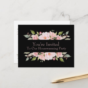 Bloemen Rozen Housewarming Uitnodiging