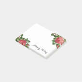 Bloemen Rozen Monogram Post-It Notes (Schuin)