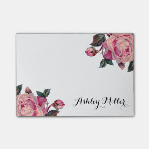 Bloemen Rozen Monogram Post-It Notes