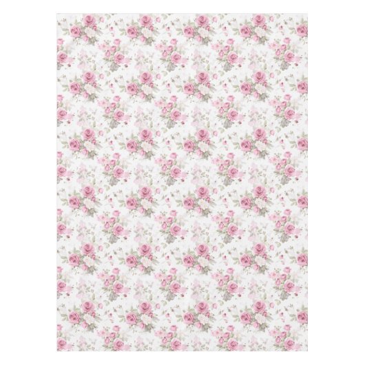 Bloemen, rozen, roze rozen tafelkleed (Voorkant)