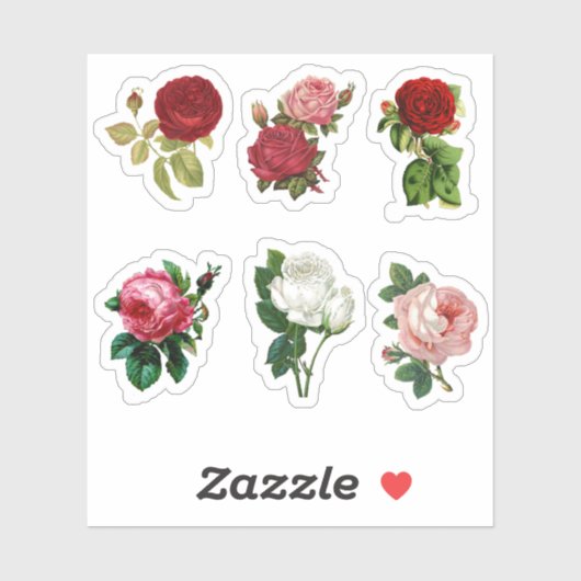  Bloemen Rozen Sticker (Vel)