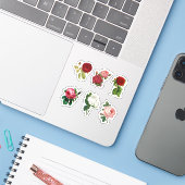  Bloemen Rozen Sticker (Laptop met iPhone)