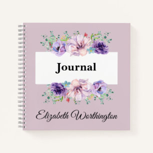 Bloemen rozen waterverf typografie tekst notitieboek
