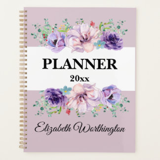 Bloemen rozen waterverf typografie tekst planner
