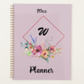 Bloemen rozen waterverf typografie tekst planner (Voorkant)