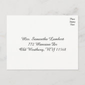 Bloemen RSVP Roze Bloem Retro Trouwfeest Uitnodiging Briefkaart (Achterkant)