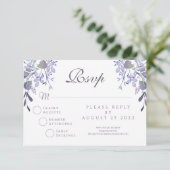 Bloemen RSVP Wedding Response Kaart (Staand voorkant)