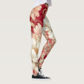 Bloemen rustiek elegant rood leggings (Rechts)